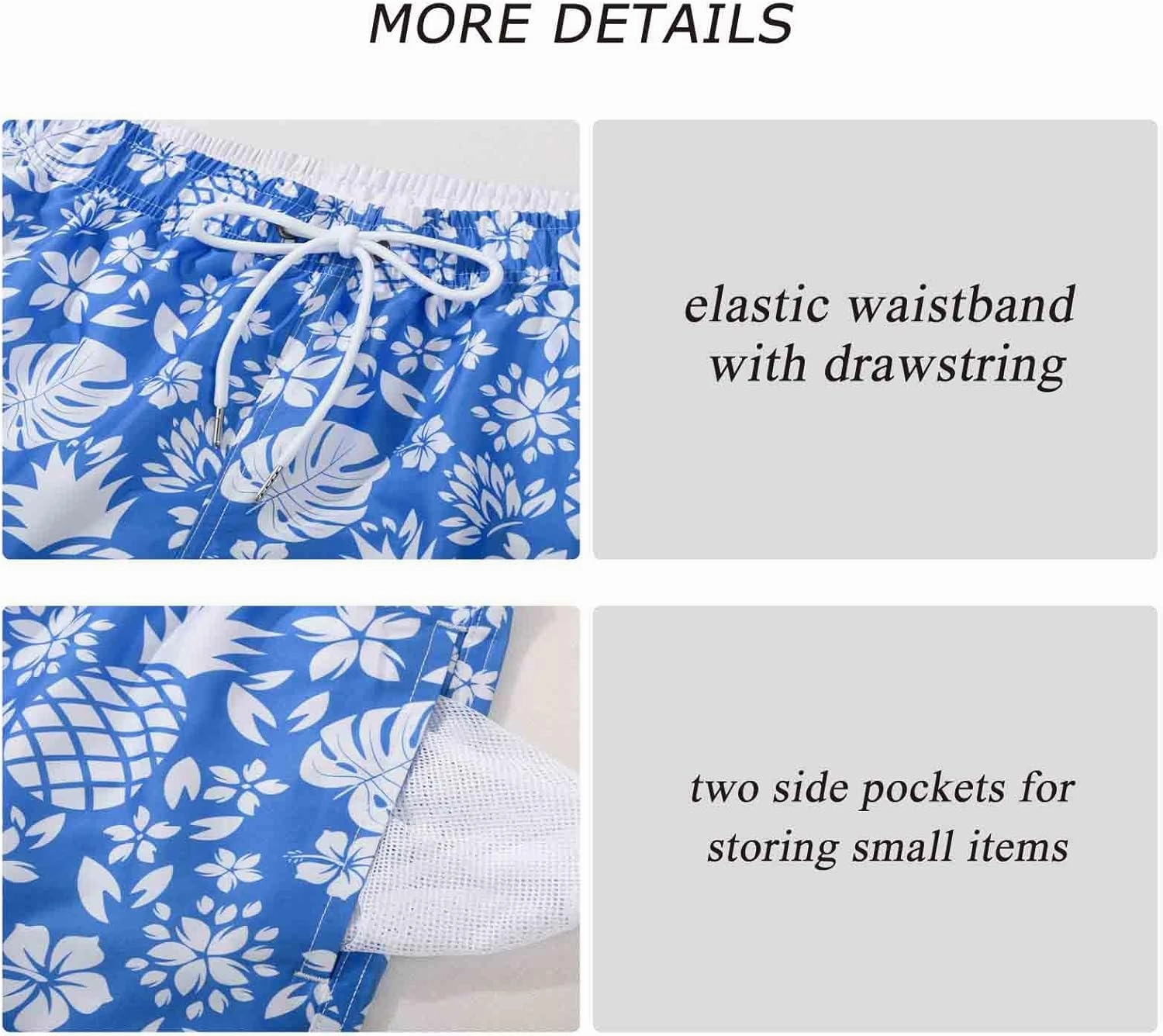 SUNDAY ROSE 3 Pack Mens Swim Trunks with Mesh Lining Quick Dry Swim Shorts Bathing Suit for Men