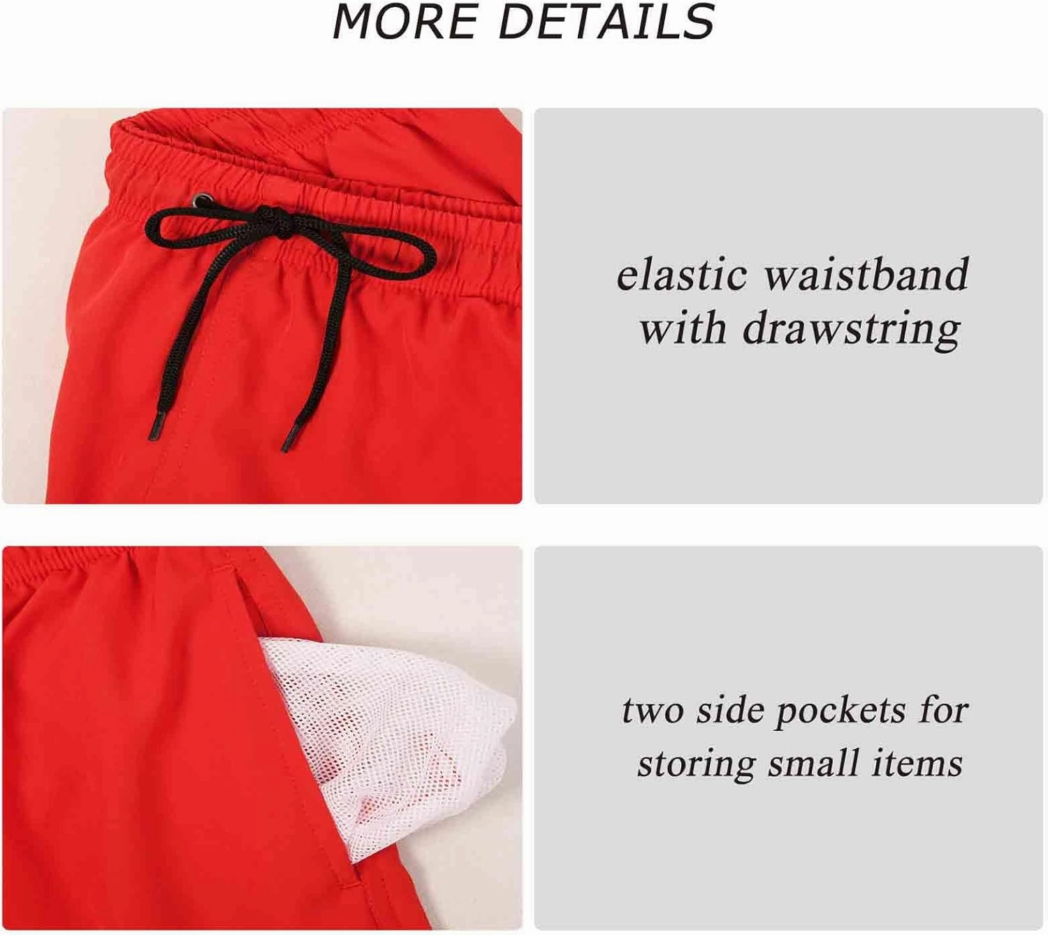 SUNDAY ROSE 3 Pack Mens Swim Trunks with Mesh Lining Quick Dry Swim Shorts Bathing Suit for Men