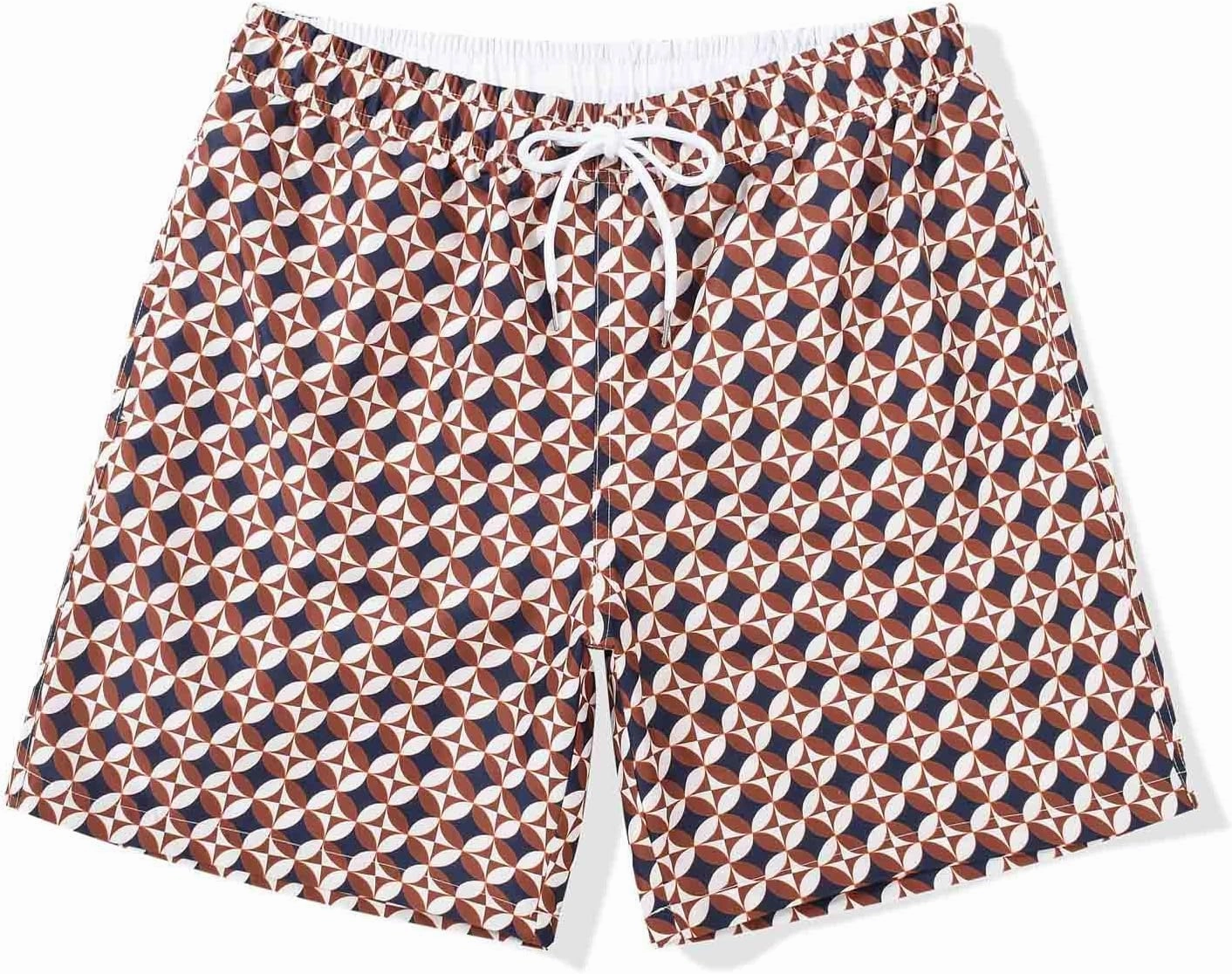 SUNDAY ROSE 3 Pack Mens Swim Trunks with Mesh Lining Quick Dry Swim Shorts Bathing Suit for Men