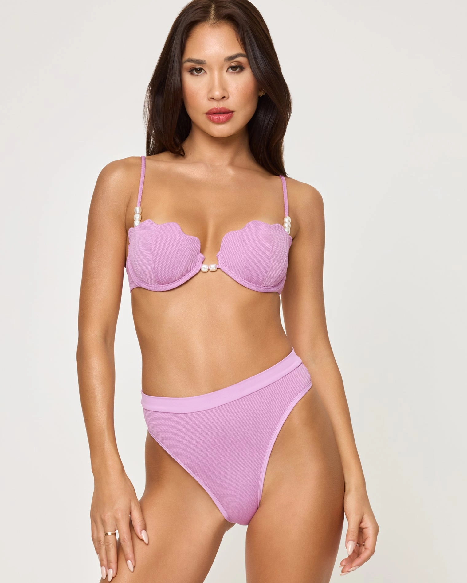 Sunrise Shell Bikini Top - Mauve