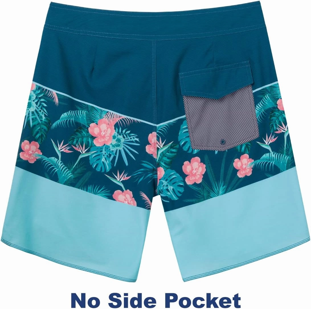 SURF CUZ Men's Board Short Beach Short 4-Way Stretch Swim Short