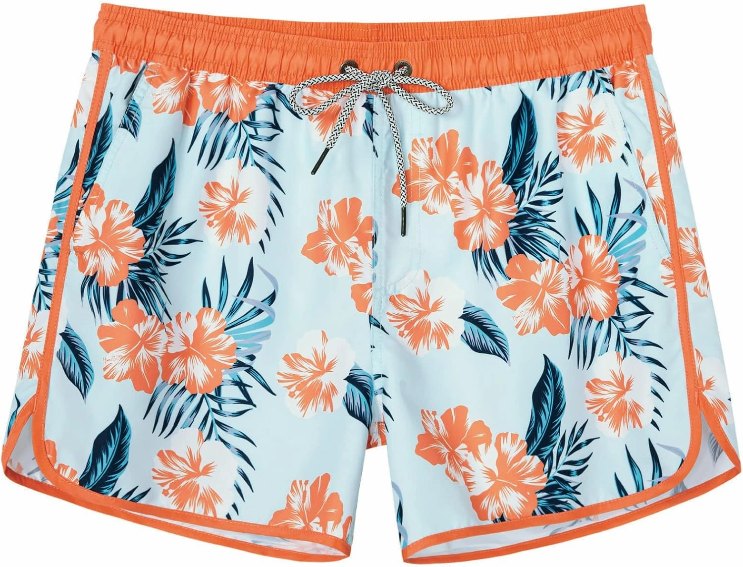 SURF CUZ Mens Swim Trunks 5" Swim Shorts Vintage Bathing Suits with Mesh Lining 80s 90s Retro Swimwear Board Shorts