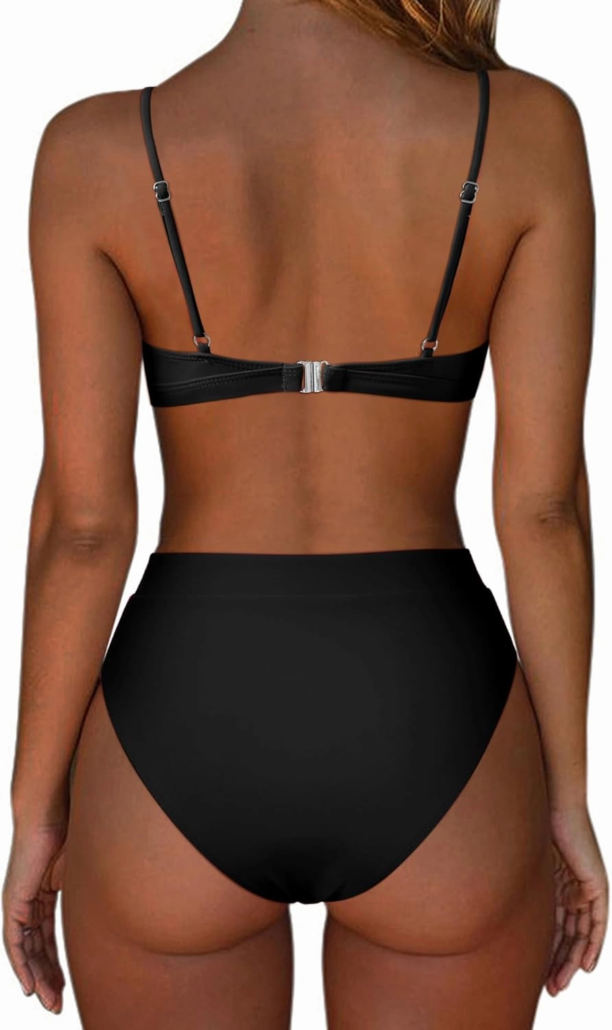 SUUKSESS Women Sexy High Waisted 2 Piece Bikini Sets Triangle High Cut Swimsuits
