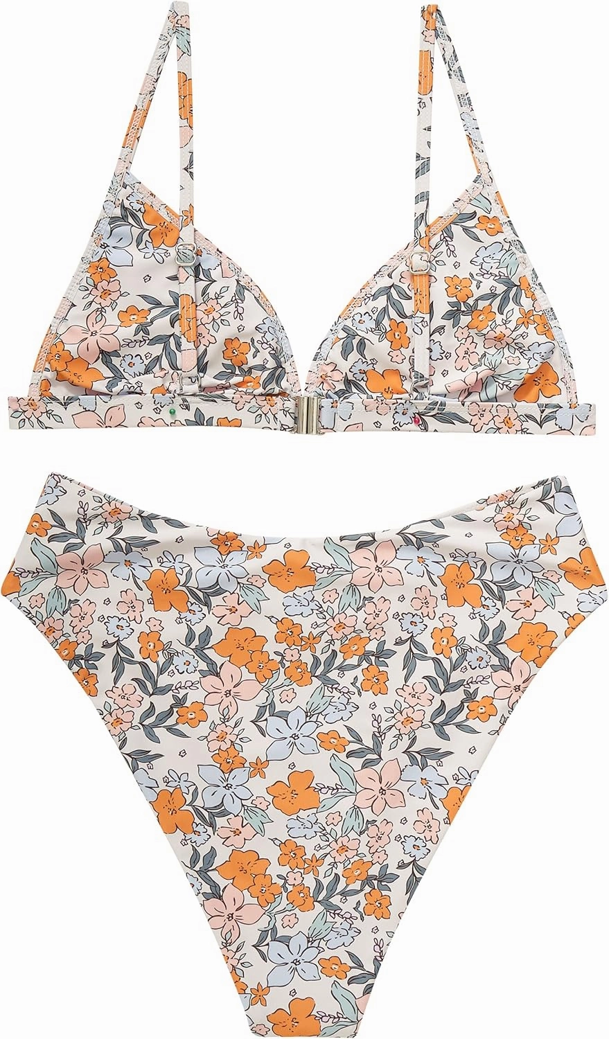 SUUKSESS Women Triangle High Cut Bikini Sets Sexy High Waisted 2 Piece Swimsuit