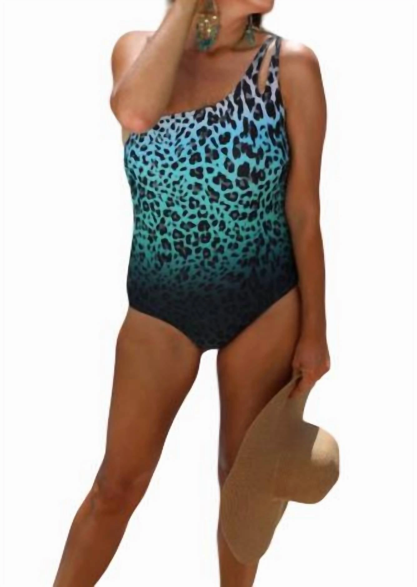 Tahiti Travels Turquoise One Piece Swimsuit