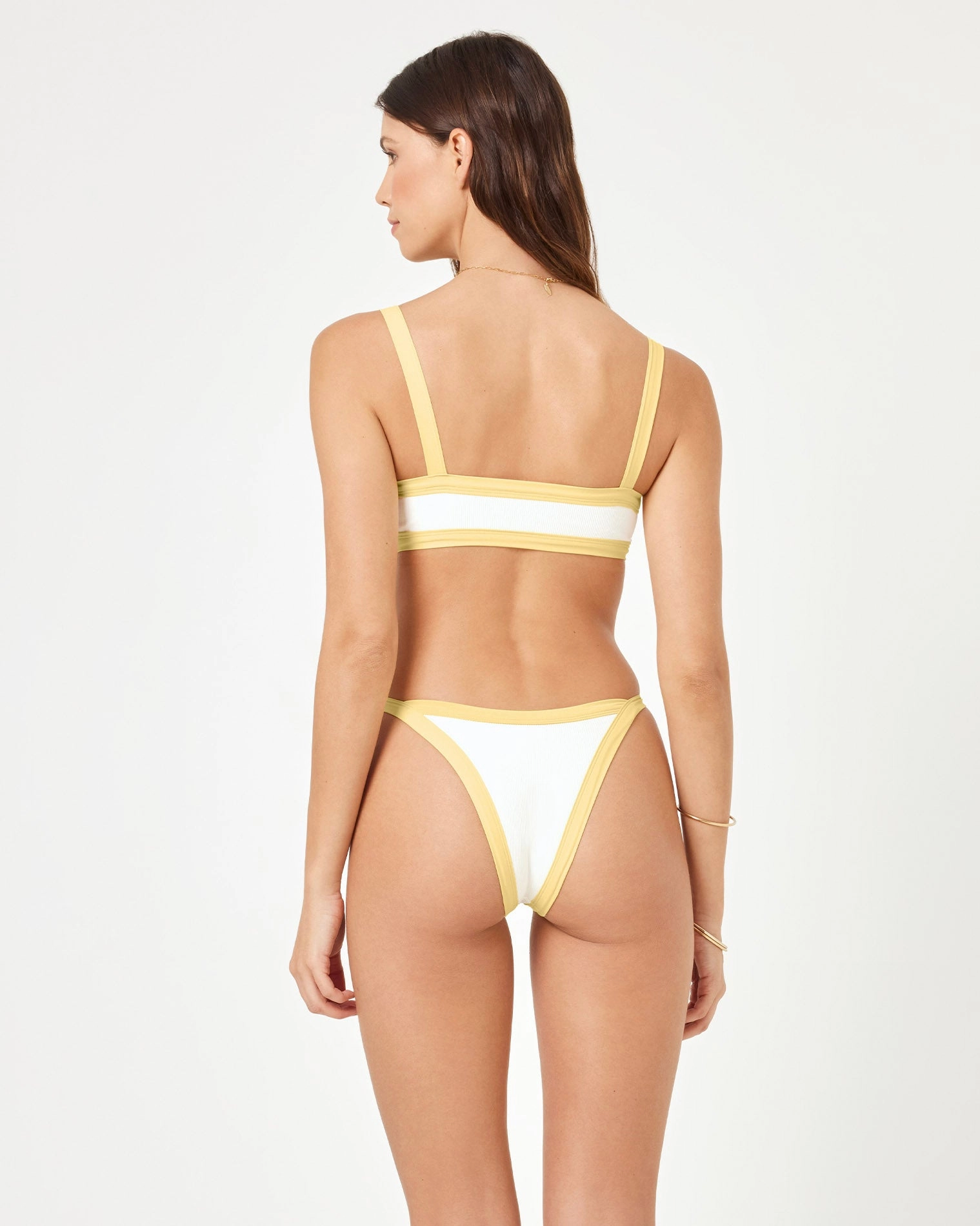 Taylor Bikini Top - Cream-Daisy