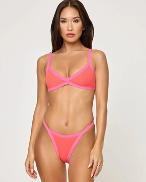 Taylor Bikini Top - Grapefruit-Bubblegum Pink