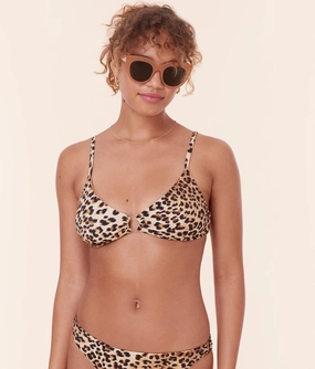 The Bonita Bikini Top - Eco Nylon - Leopard