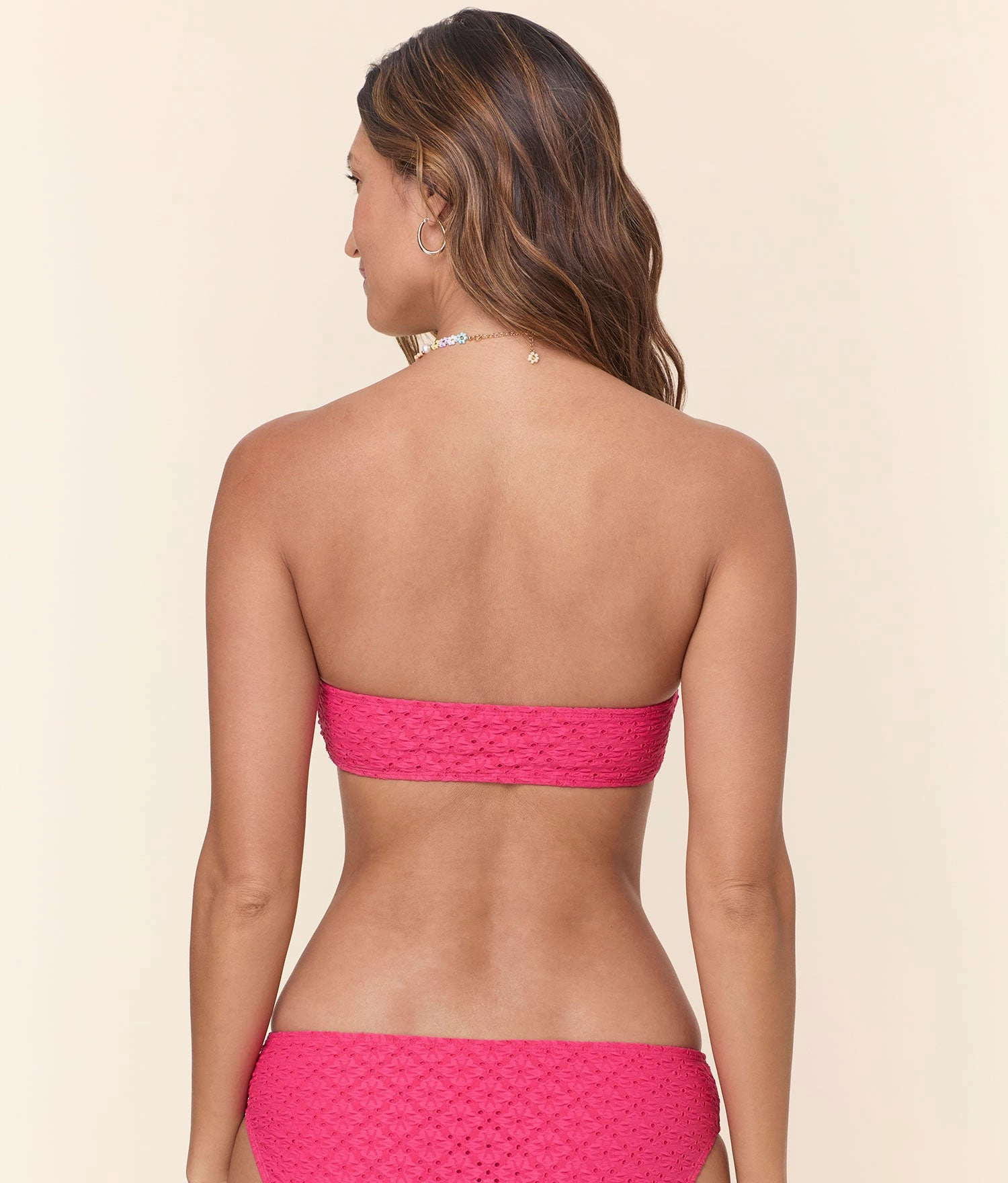 The Pana Bikini Top - Eyelet - Begonia