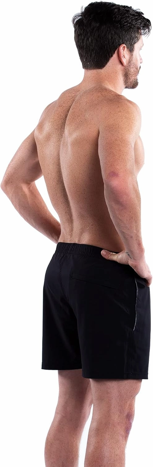 Third Wave Premium Swim Trunks - Men's 5 Inch Inseam Quick Dry Swim Shorts for Beach and Swimming