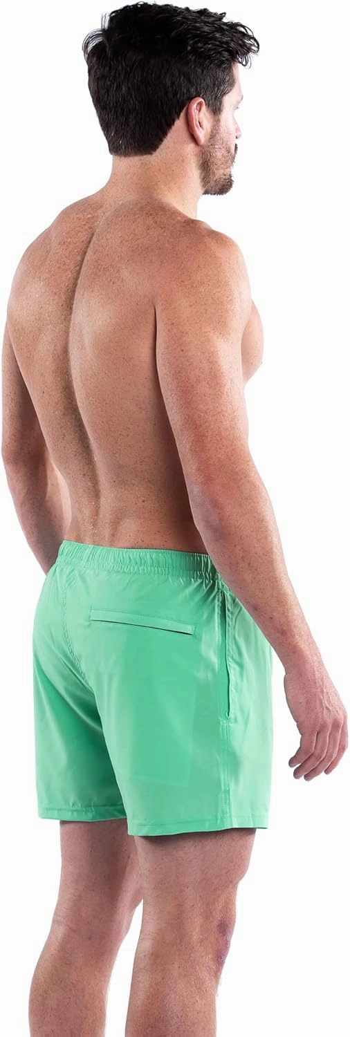 Third Wave Premium Swim Trunks - Men's 5 Inch Inseam Quick Dry Swim Shorts for Beach and Swimming