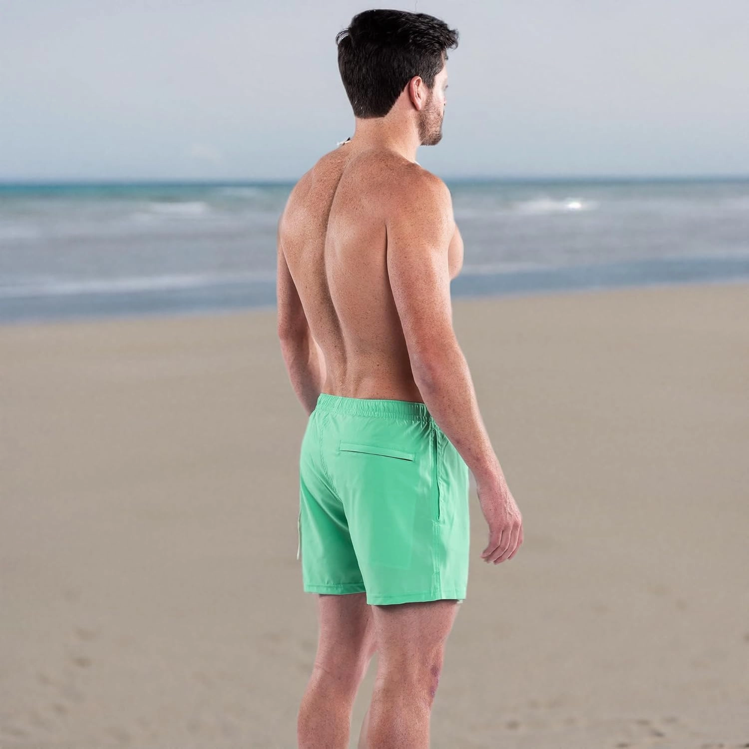 Third Wave Premium Swim Trunks - Men's 5 Inch Inseam Quick Dry Swim Shorts for Beach and Swimming