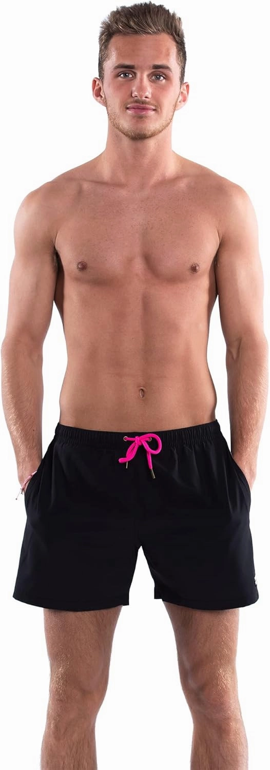 Third Wave Premium Swim Trunks - Men's 5 Inch Inseam Quick Dry Swim Shorts for Beach and Swimming