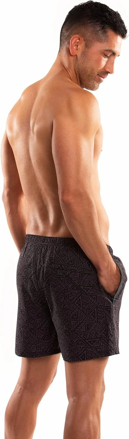 Third Wave Premium Swim Trunks - Men's 5 Inch Inseam Quick Dry Swim Shorts for Beach and Swimming