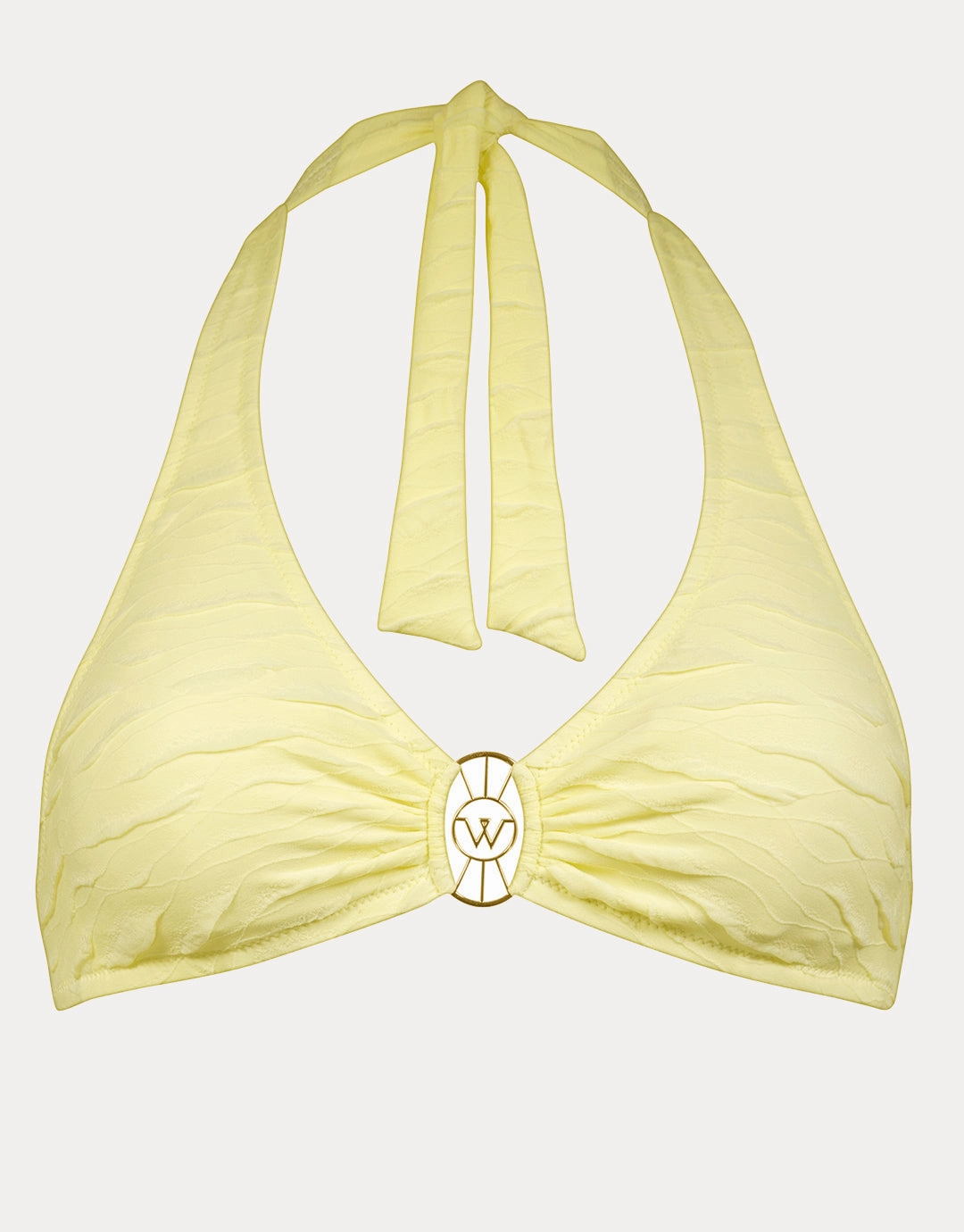 Tidal Radiance Halter Bikini Top - Celestial Yellow