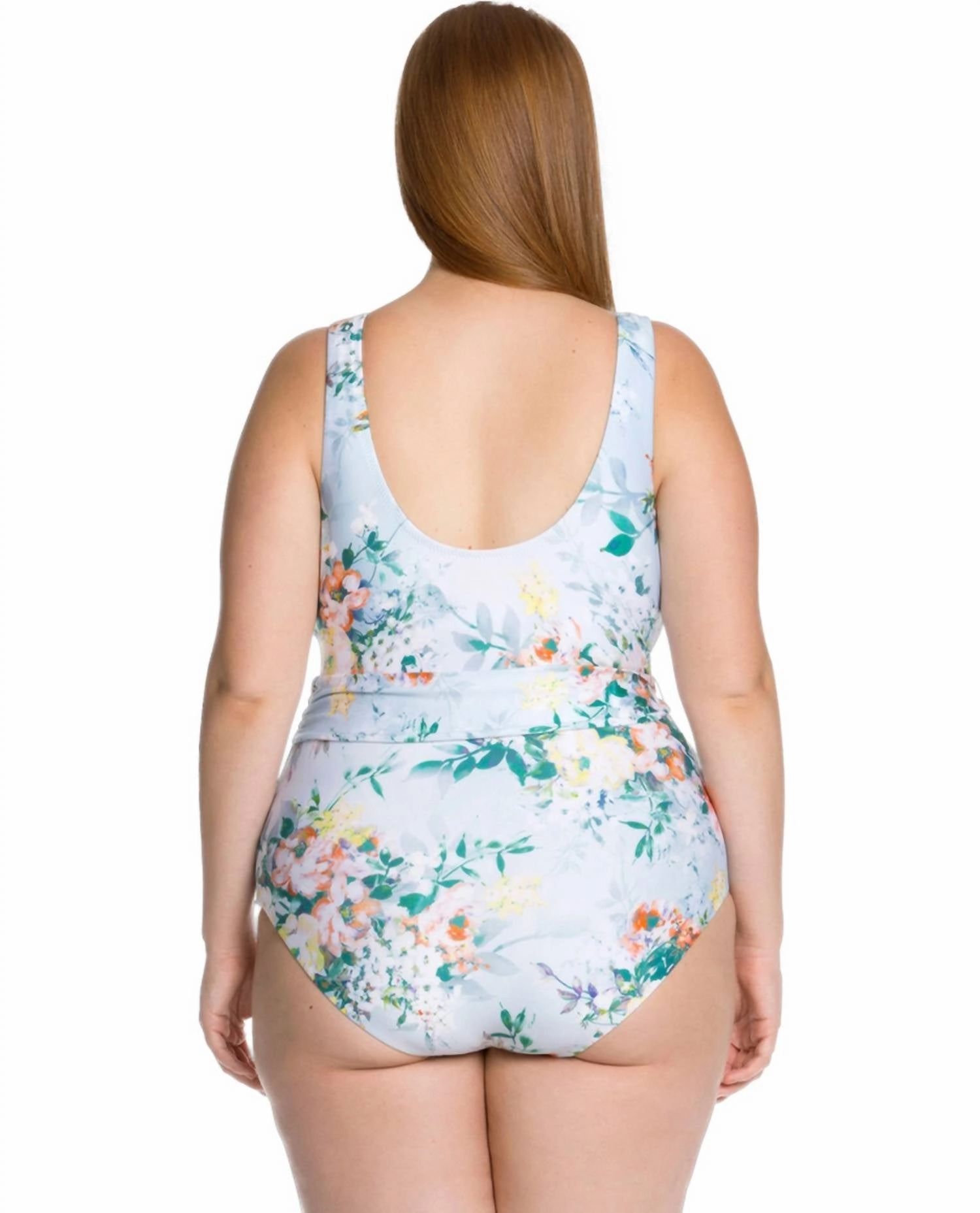 Tie Side One Piece Swimsuit - Plus In Femme Flora