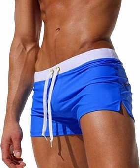 TONLEN Mens Swimwear Short Swim Trunks with Zipper Pocket