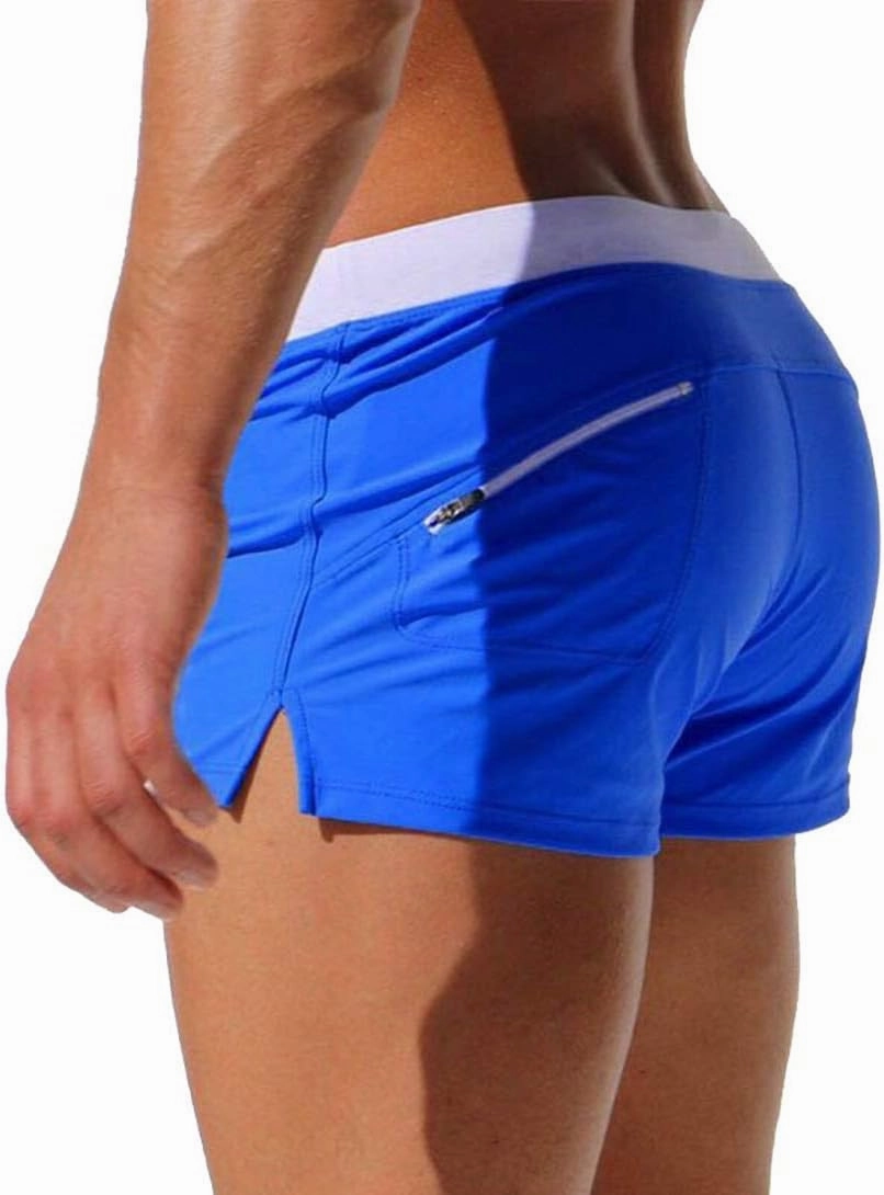 TONLEN Mens Swimwear Short Swim Trunks with Zipper Pocket