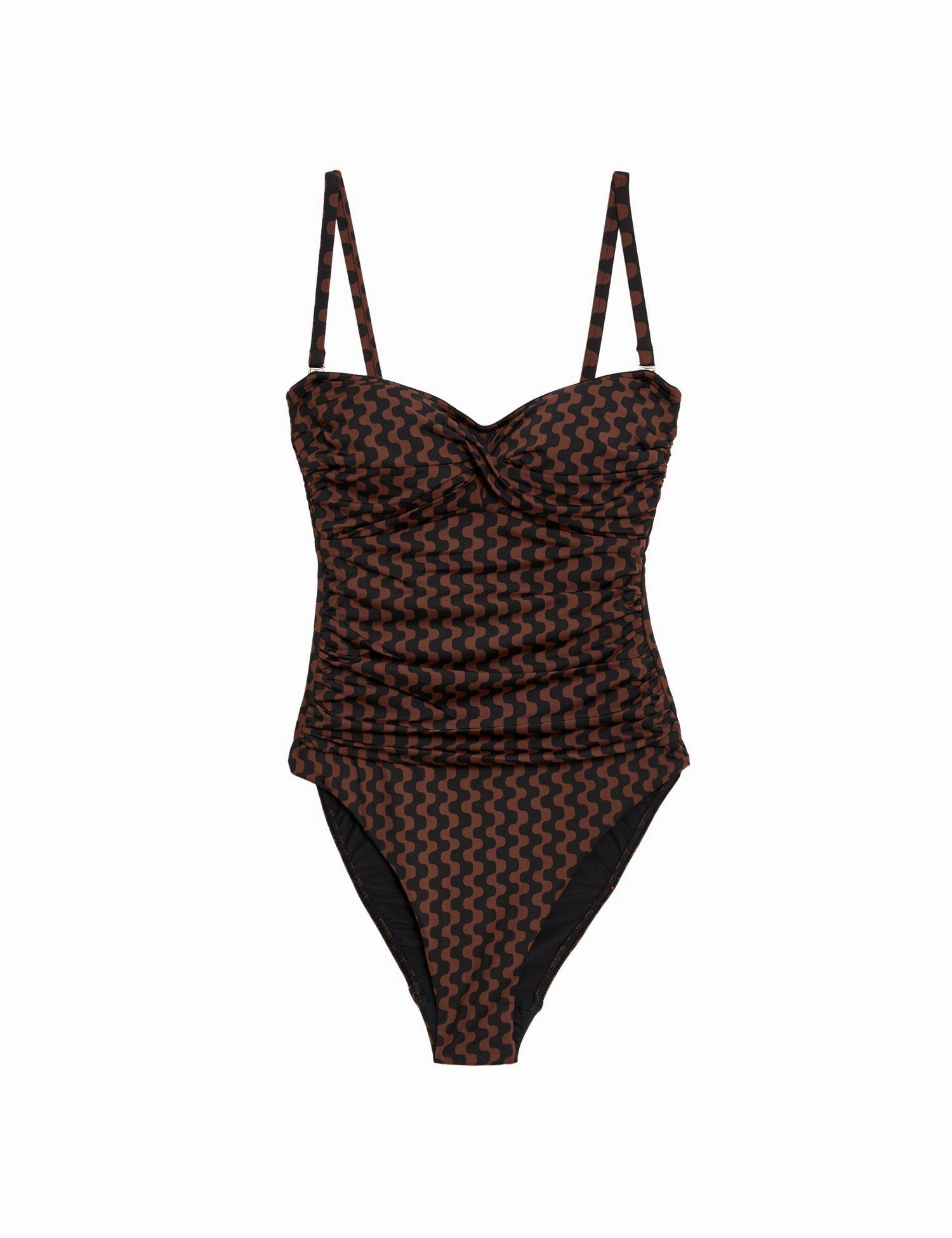 Tummy Control Printed Bandeau Swimsuit