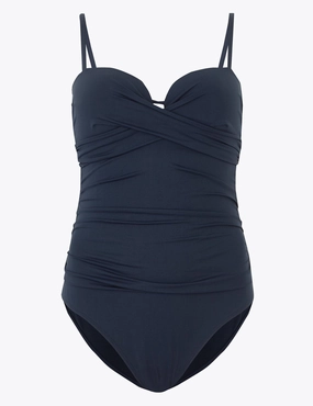 Tummy Control Wrap Bandeau Swimsuit