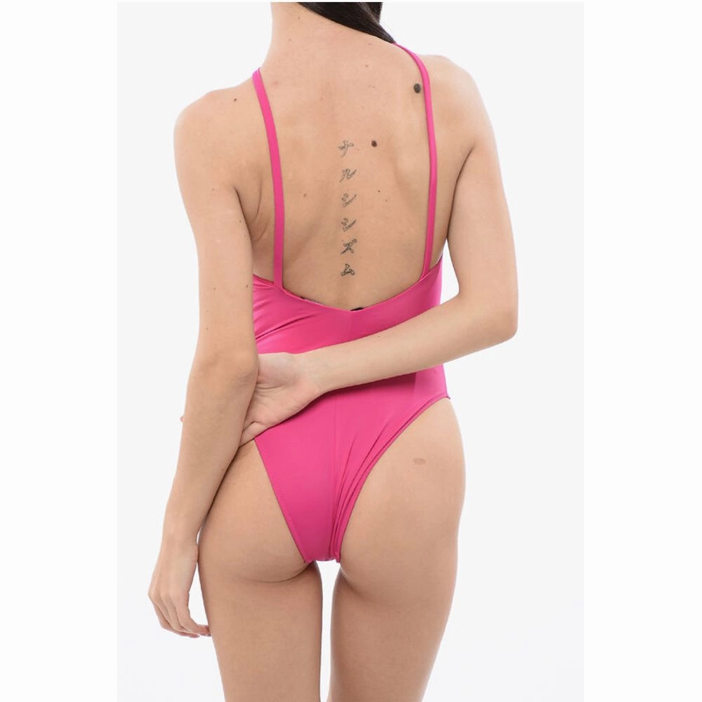 Versace One-piece Swimsuit with Medusa Women's Criss-cross