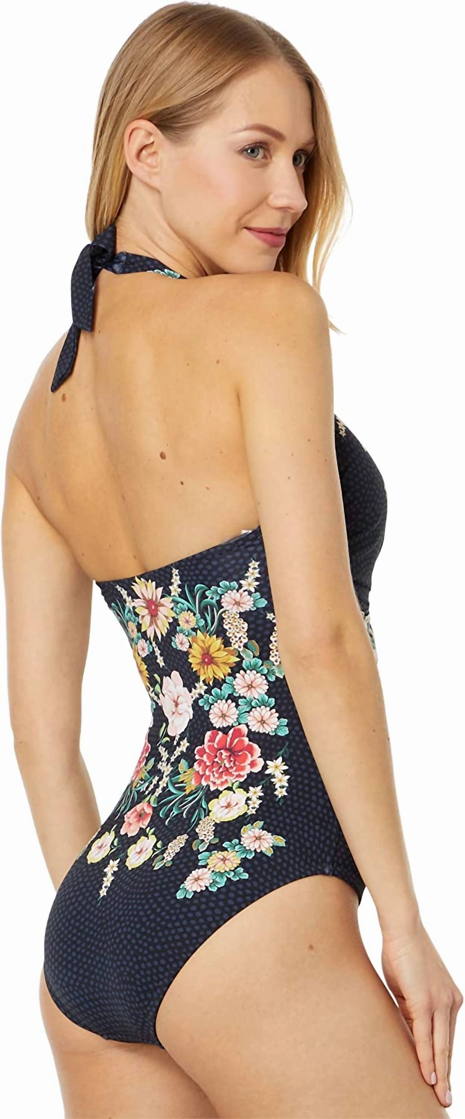 Women's Twist Keyhole One-Piece Swimsuit In Multi