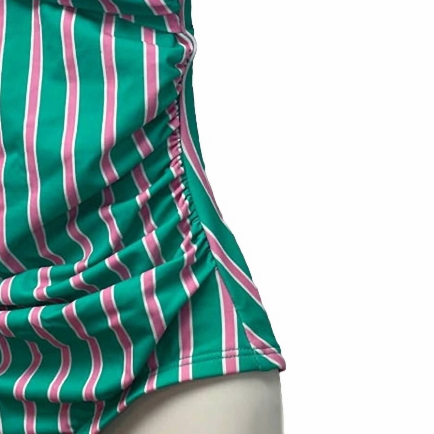 Women's Upf 50  Detachable Strap Swim Suit In Striped