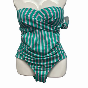 Women's Upf 50  Detachable Strap Swim Suit In Striped