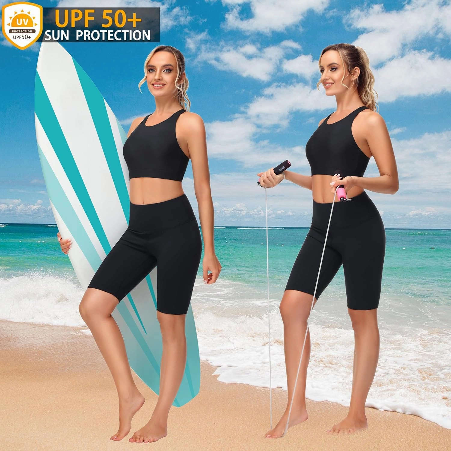 Womens Swim Bra Bikini Tops for Under Swim Shirt Sports Swimsuit Top Modest High Neck Removable Padded Quick Dry UPF50