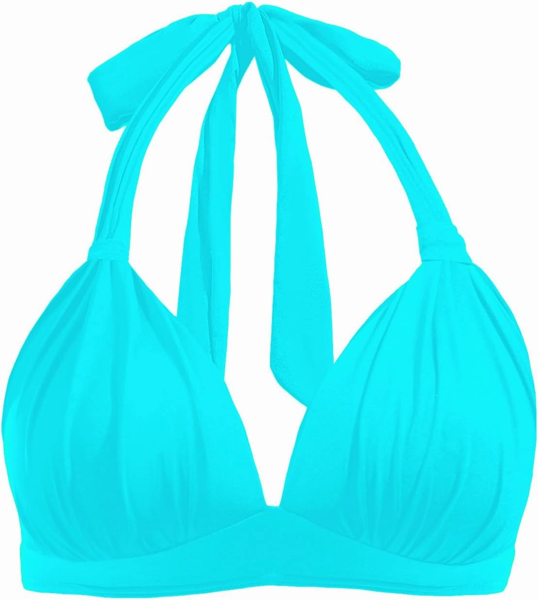 Yonique Women Halter Bikini Top Only Padded Swimsuits Tops Vintage Bathing Suit Top No Bottom