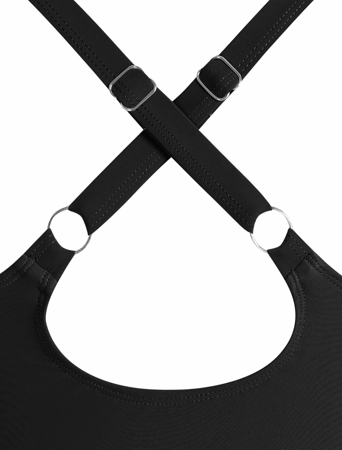 ZAFUL Women Bikini Top Only-Ruched Bra Padded Bathing Suit Top Cross Back Vintage Retro Bathing Suit Tops 2025